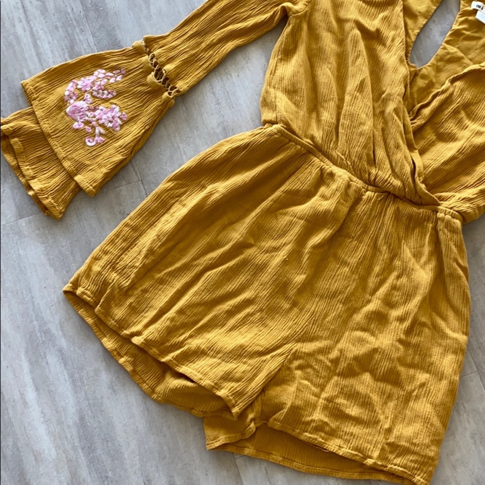 Mustard Spring Romper - Picture 3 of 5